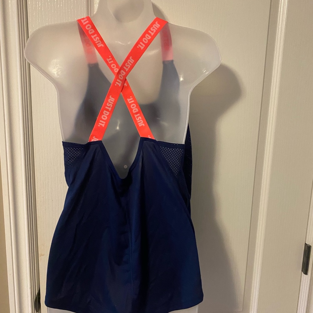 Nike tank top. Navy blue & pink. Size M.